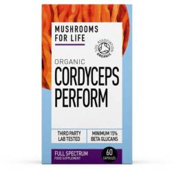 Organic Cordyceps Perform, 1000 mg, Full Spectrum, 60 capsule, MushroomsForLife