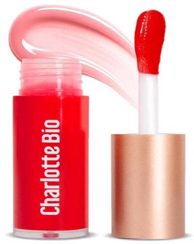Ulei de buze cu ulei de ricin, ulei de argan si ulei de caise, Crush Red, 6.5 ml, Charlotte Bio