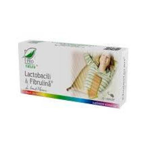Lactobacili & Fibrulina, Probiotic pentru sustinerea florei intestinale, 10 capsule, Medica - ProNatura