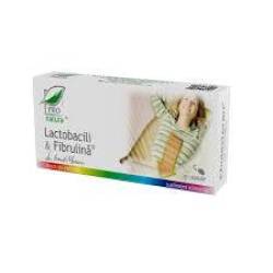 Lactobacili & Fibrulina, Probiotic pentru sustinerea florei intestinale, 10 capsule, Medica - ProNatura