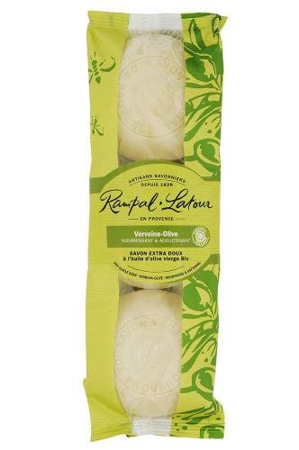 Pachet 3 sapunuri naturale cu verbina si masline, 450g - Rampal Latour