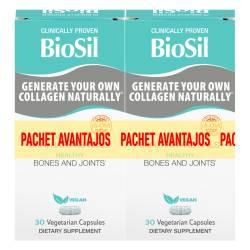 Pachet Colagen natural, 30 +30 capsule vegane, Biosil