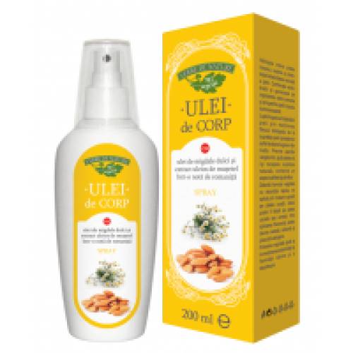 Ulei de corp cu ulei de migdale dulci si extract uleios de musetel (nota romanita) 200ml VERRE DE NATURE
