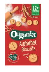 Organix Biscuiti bio alfabet 12+ luni 5 bucati  x 25g