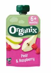 Organix Piure bio de pere si zmeura 6+ luni 100 g