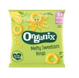 Organix Snack bio din porumb dulce in forma de inel 6+ luni 20 g