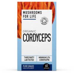 Organic Cordyceps, 800 mg, Pure Grade Extract, 60 capsule, MushroomsForLife