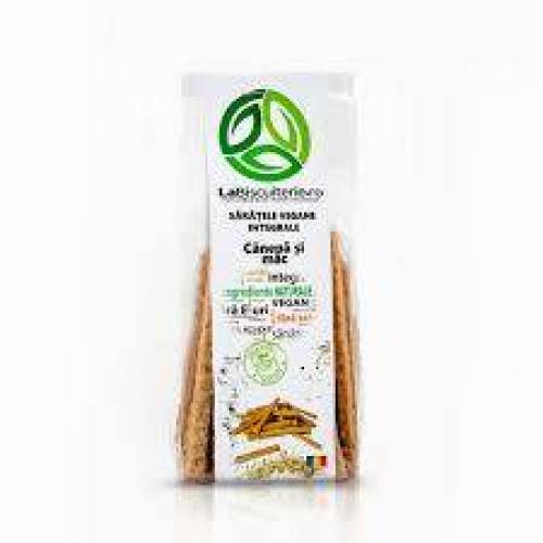 Saratele vegane cu canepa si mac, 125 g, LaBiscuiterie