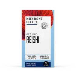 Organic Reishi, 800 mg, Pure Grade Extract, 60 capsule, MushroomsForLife