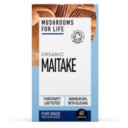 Organic Maitake, 800 mg, Pure Grade Extract, 60 capsule, MushroomsForLife
