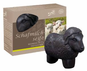 Sapun cremos cu lapte de oaie, model Oita neagra, 85g - Saling Naturprodukte