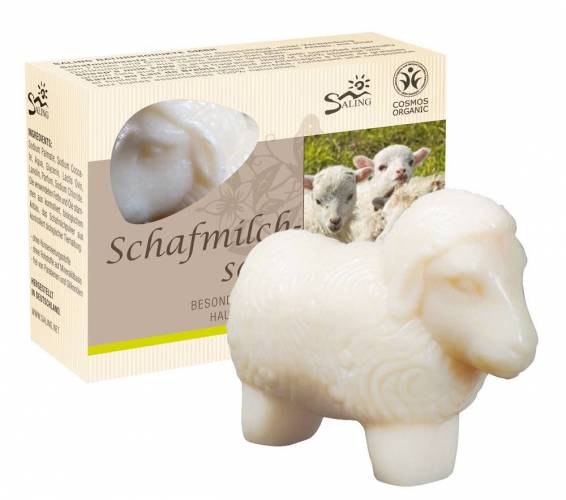 Sapun cremos cu lapte de oaie, model Oita alba, 85g - Saling Naturprodukte