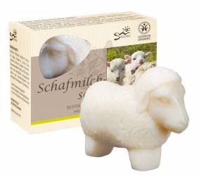 Sapun cremos cu lapte de oaie, model Oita alba, 85g - Saling Naturprodukte