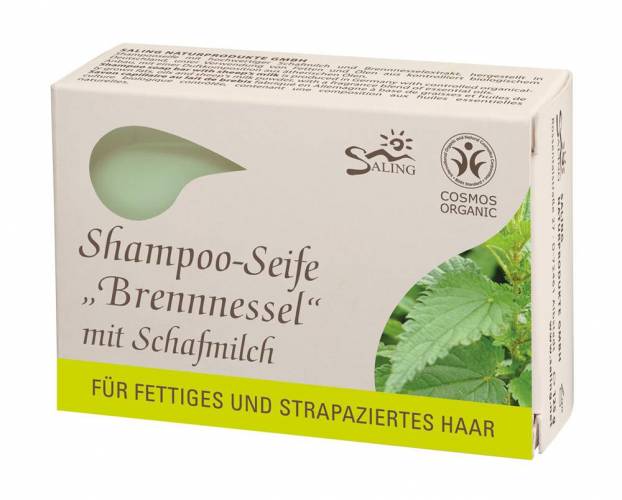 Sampon solid cu lapte de oaie si urzica pentru par gras si degradat, 125g - Saling Naturprodukte