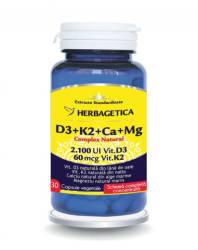 Complex Natural D3+K2+Ca+Mg 30 capsule