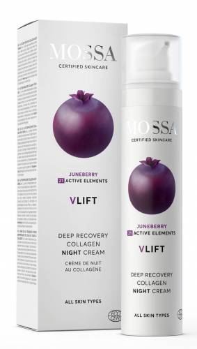 Crema de noapte cu colagen, Deep Recovery, 50ml - Mossa
