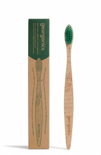 Periuta de dinti din lemn de fag, Medium, 1buc - Georganics