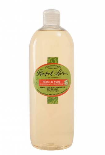 Sapun lichid de marsilia cu piersica, 1l - Rampal Latour