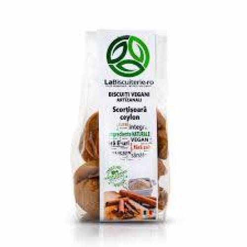 Biscuiti vegani cu Scortisoara Ceylon, fara zahar, 120 g, LaBiscuiterie