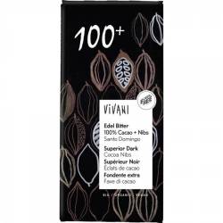 Ciocolata amara 100% cacao, eco-bio, 80g - Vivani