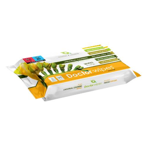 Servetelele umede universale cu parfum de frezie, 50 bucati, Doctor Wipe's