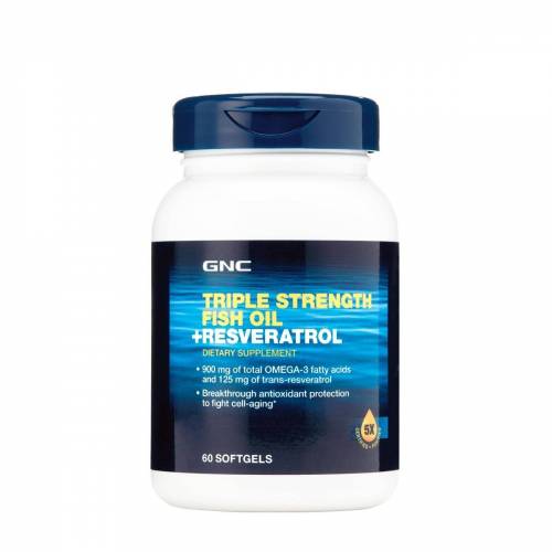 Triple Strength Fish Oil Resveratrol, 60 Capsule - GNC