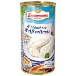 Crenvursti albi Munchen, fara gluten, eco-bio, 530 g, Zimmermann