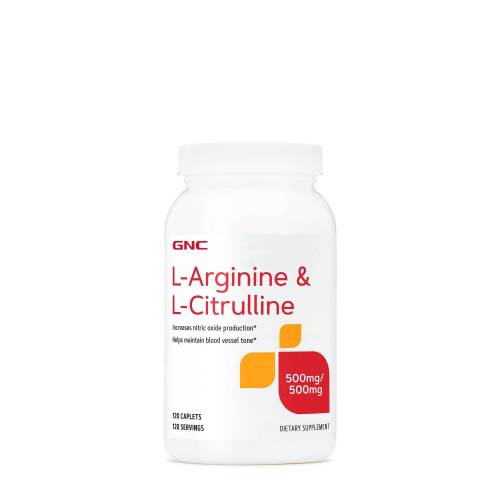 L-arginine & L-citruline, 500mg, 120 Tablete - GNC