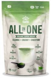 Pulbere proteica verde, All In One, cu 6 vitamine si 9 minerale, 200 g, Iswari