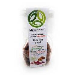 Biscuiti vegani cu Sfecla rosie si nuca, fara gluten, 140 g, LaBiscuiterie