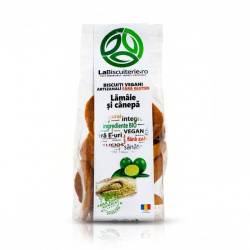 Biscuiti vegani cu Lamaie si canepa, fara gluten, 120 g, LaBiscuiterie
