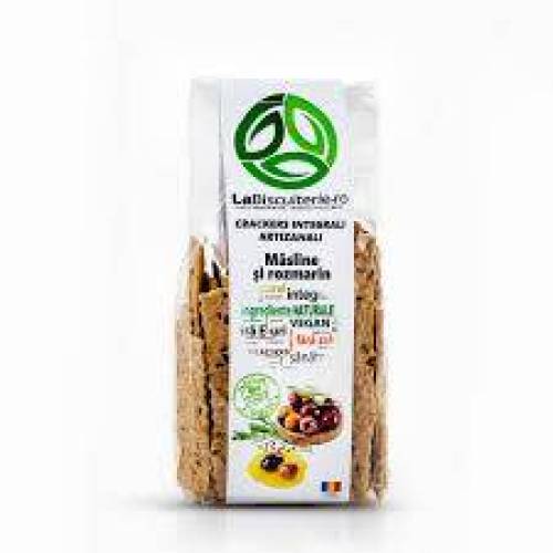 Crackers integrali cu masline si rozmarin, 120 g, Labiscuiterie