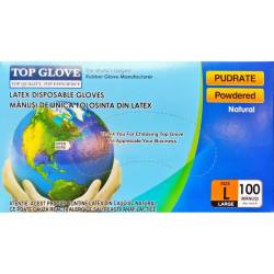 Manusi examinare latex pudrate L 100 bucati