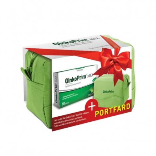 W-Ginkoprim Max 120mg x 60cp cu Portfard Cadou, Walmark