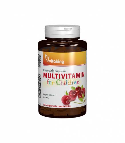 Multivitamina cu minerale pentru copii, 90cpr - Vitaking