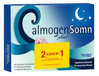 Calmogen Plant Somn 30 comprimate filmate duopack 2 la pret de 1