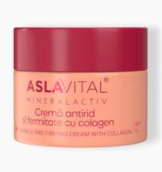 Aslavital Mineralactiv Crema antirid cu colagen SPF15 ten sensibil 50 ml