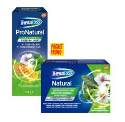 Theratuss ProNatural sirop de tuse 128g + Theratuss 16 comprimate
