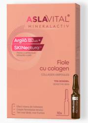 Aslavital Mineralactiv fiole cu colagen, argila si skinectura pentru ten sensibil 10 fiole