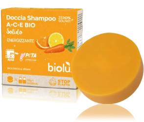 Sampon si gel de dus solid cu vitamina A, C, E, 55 g, Biolu