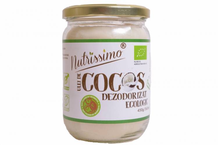 Ulei Cocos dezodorizat eco-bio 1000ml, Nutrissimo