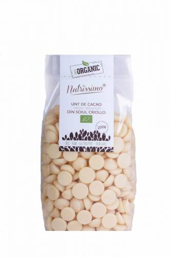 Unt de cacao, virgin, nerafinat, eco-bio, 200g - Nutrissimo