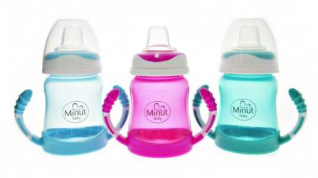 Minut baby cana anticurgere cu manere cioc silicon 6+ luni  210ml