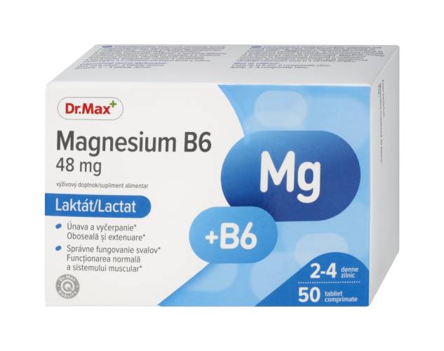 Dr. Max Magnesium B6​, 50 comprimate