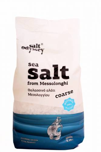 Sare de mare grunjoasa, din Messolonghi, 1kg - Salt Odyssey