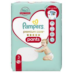 Scutece chilotel Premium Care Pants Mega Box Marimea 3 6-11 kg, 70 bucati, Pampers