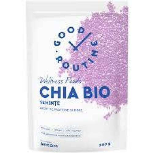 Seminte de Chia, eco-bio, 200 g, Good Routine, Secom