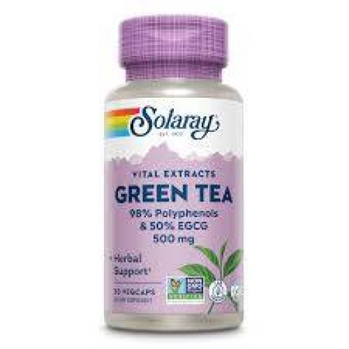 Green Tea, 500 mg, 30 capsule vegetale, Solaray