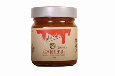 Gem de piersici fara zahar, 240g - Nutrissimo