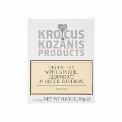 Ceai de ghimbir, lemn dulce si sofran, 18g - Krokos Kozanis